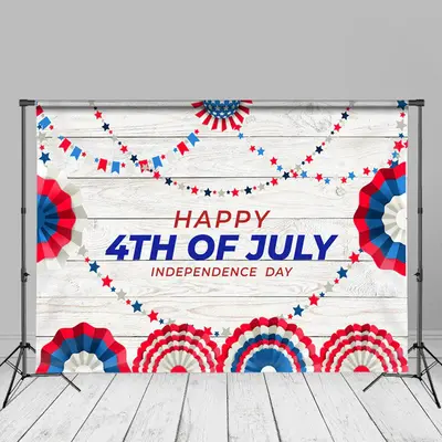 Stars Happy 4th Of July Independence Day Backdrop - Aperturee