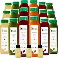 Raw Fountain 3 Day Juice Cleanse Detox - 18 Bottles of Cold Pressed Juices & 3 Ginger Shots - All Natural, No Gluten, No Whea...