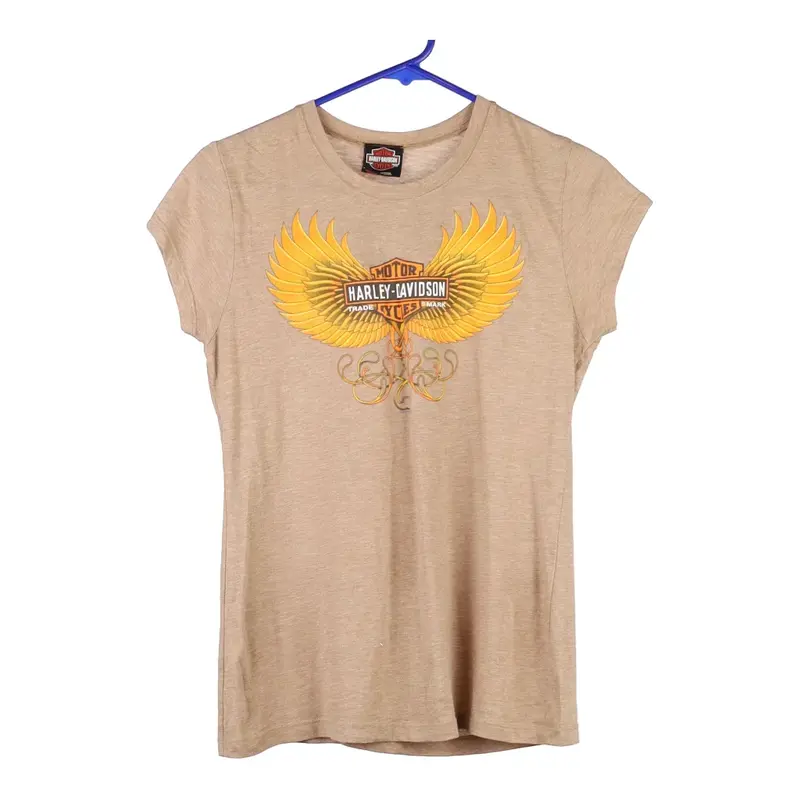 Farmington Hills, Michigan Harley Davidson Graphic T-Shirt - Large Brown Cotton Blend