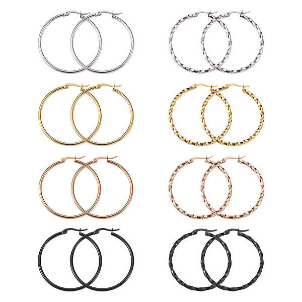Stainless Steel Hoop Earrings