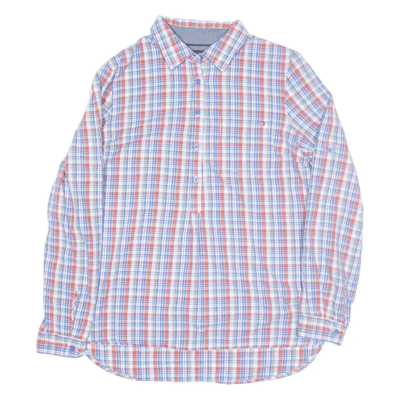 TOMMY HILFIGER Shirt Blue Check Long Sleeve Womens M