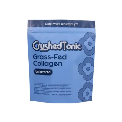 Grass Fed Hydrolyzed Bovine Collagen - Crushed Tonic - Flavorless - Maximum Bioavailability Bovine Collagen - for Skin, Hair ...