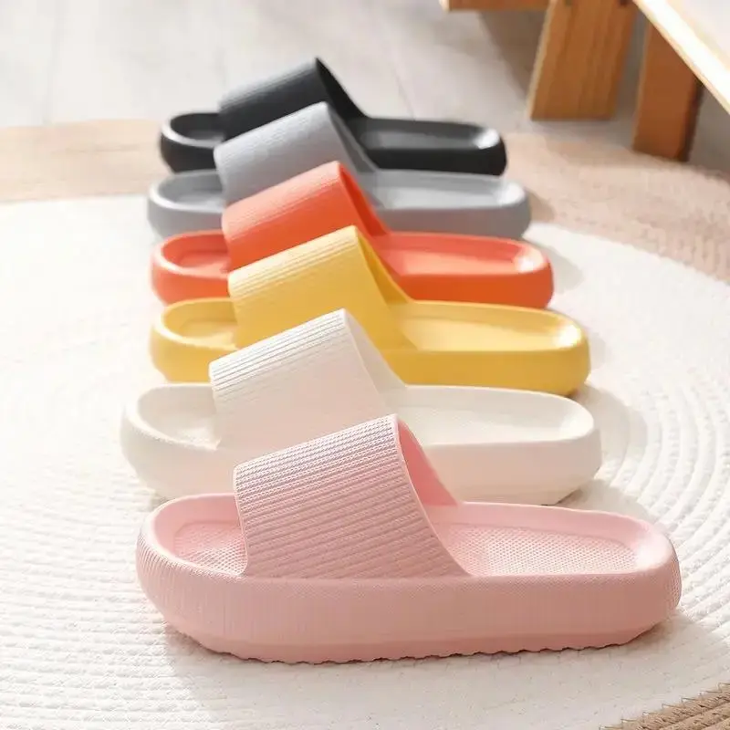 Cloud Slides for Women Men ，Quickly Dry Non-Slip Pillow Sandals, Soft Thick Sole Indoor and Outdoor Shower Slippers Footwea...