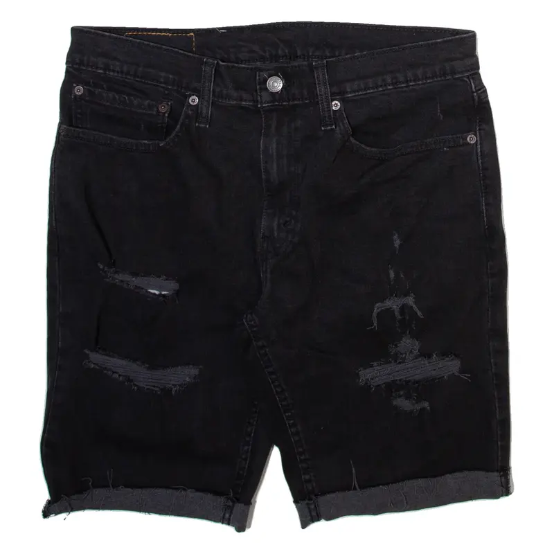 LEVI'S 511 Mens Denim Shorts Black Slim M W34
