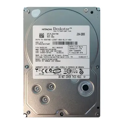 HDS721010KLA330 Hitachi 1TB 3Gb/s SATA 7200 3.5-inch 32MB Hard Drive