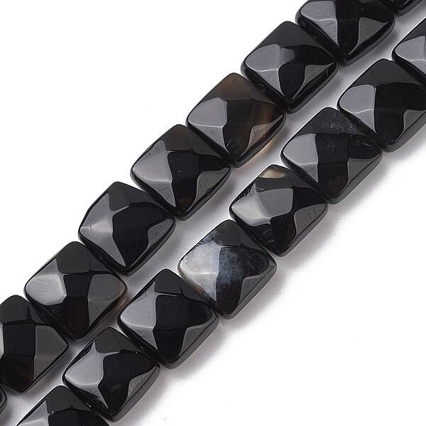 Dyed & Heated Natural Black Agate Beads Strands