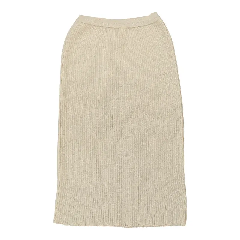 Unbranded Midi Pencil Skirt - Large Cream Cotton