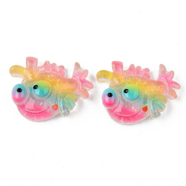 Rainbow Resin Cabochons