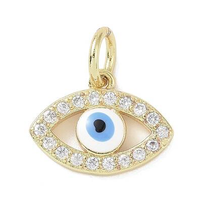 Real 18K Gold Plated Brass Micro Pave Cubic Zirconia Charms