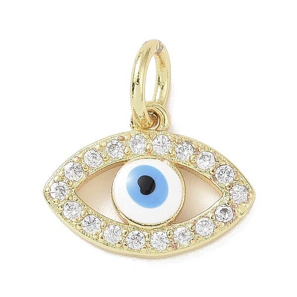 Real 18K Gold Plated Brass Micro Pave Cubic Zirconia Charms