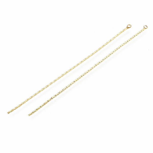 Brass Boston Link Chain Tassel Pendants