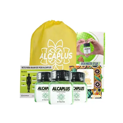Alcaplus FULL Pack - Natural Digestive Health Support - 60 Tablets - Fitness, Vitamin Dietary, Sugar-Free - Edible, Healthcar...