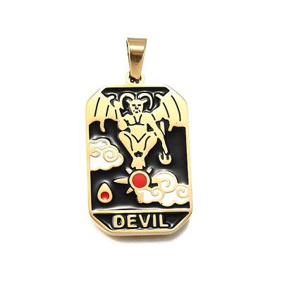 Tarot 304 Stainless Steel Enamel Pendants