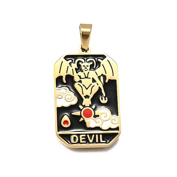 Tarot 304 Stainless Steel Enamel Pendants