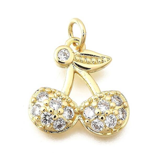 Brass Micro Pave Cubic Zirconia Pendants