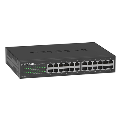 Netgear GS324-200NAS | ProSafe 300 Series 24 x Ports 10/100/1000Base-T Unmanaged Rack-mountable Gigabit Ethernet Network Swit...