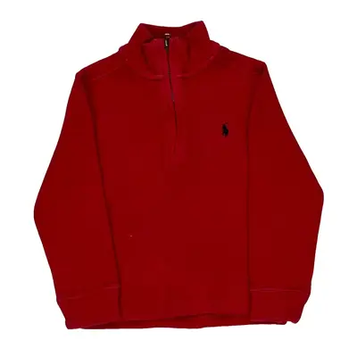 Age 3 Ralph Lauren 1/4 Zip - XS Red Cotton