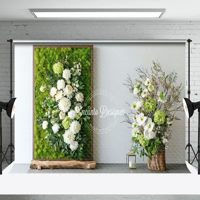 Fine Art Spring Greenery Floral Photography Backdrop - Aperturee