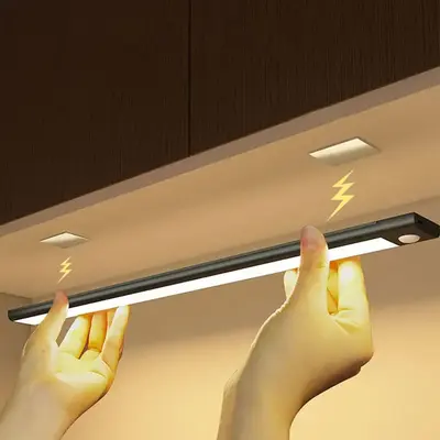 Motion-Sensor LED Light, USB Rechargeable Night Lamp, Under Cabinet Wardrobe Lamp, LED Night Light For Kitchen, Bedroom, Hall...