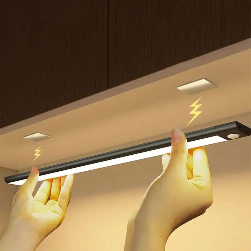 Motion-Sensor LED Light, USB Rechargeable Night Lamp, Under Cabinet Wardrobe Lamp, LED Night Light For Kitchen, Bedroom, Hall...