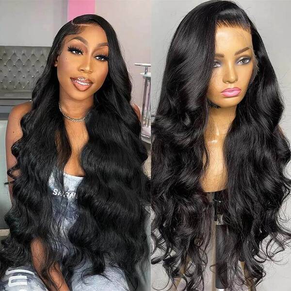 Pre-bleached Knots Body Wave Full 13x4 HD Lace Frontal Human Hair Wigs