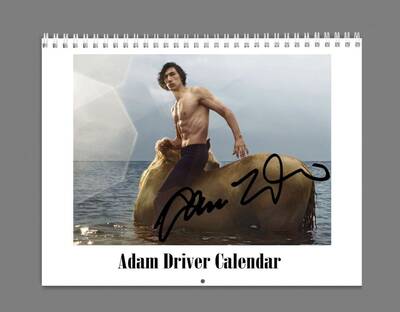 Adam Driver 2024 Wall Calendar With His Quotes And Signature