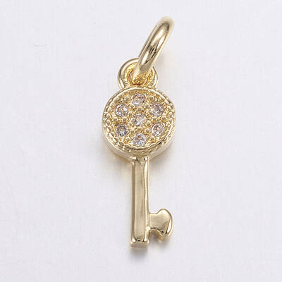Brass Micro Pave Cubic Zirconia Pendants