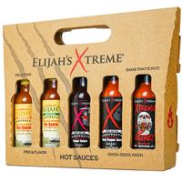 Hot Sauce Variety Pack: Elijah's Xtreme Pineapple-Mango, Original, Ghost, Xtreme Regret, Reaper Sauce - Flavor Dip, 5 Bottles...
