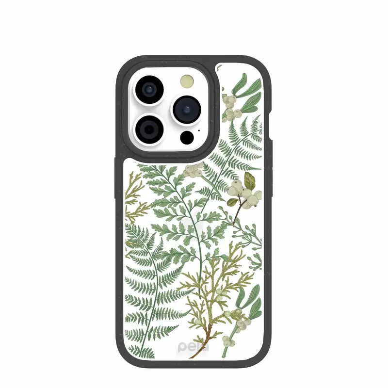 Clear Herbarium iPhone 15 Pro Case With Black Ridge