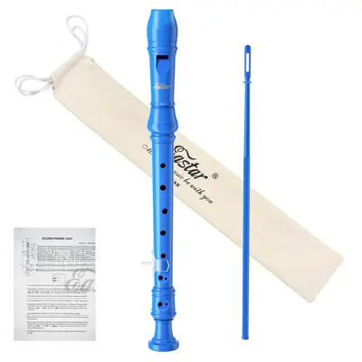 Eastar Soprano Recorder Instrument for Kids Beginners, German Fingering C Key Recorder Instrument 3 Piece with Cleaning Kit, ...