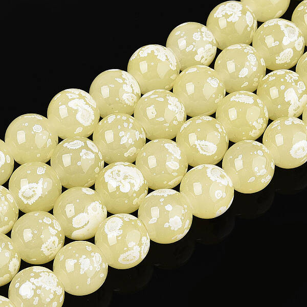 Baking Paint Glass Beads Strands