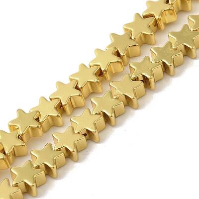 Electroplated Synthetic Non-magnetic Hematite Beads Strands