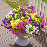 6 Colors Artificial Morning Glory Vine Set - 2 Pcs Fake Flower Garland for Home/Patio/Wedding/Outdoor Fence Decor, Birthday G...