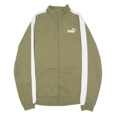 PUMA Mens Track Jacket Green Jersey L