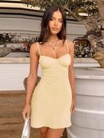Women's Solid Color Cami Dress, Casual Sleeveless Spaghetti Strap Short Dress for Summer, Women's Clothing for Daily Wear
