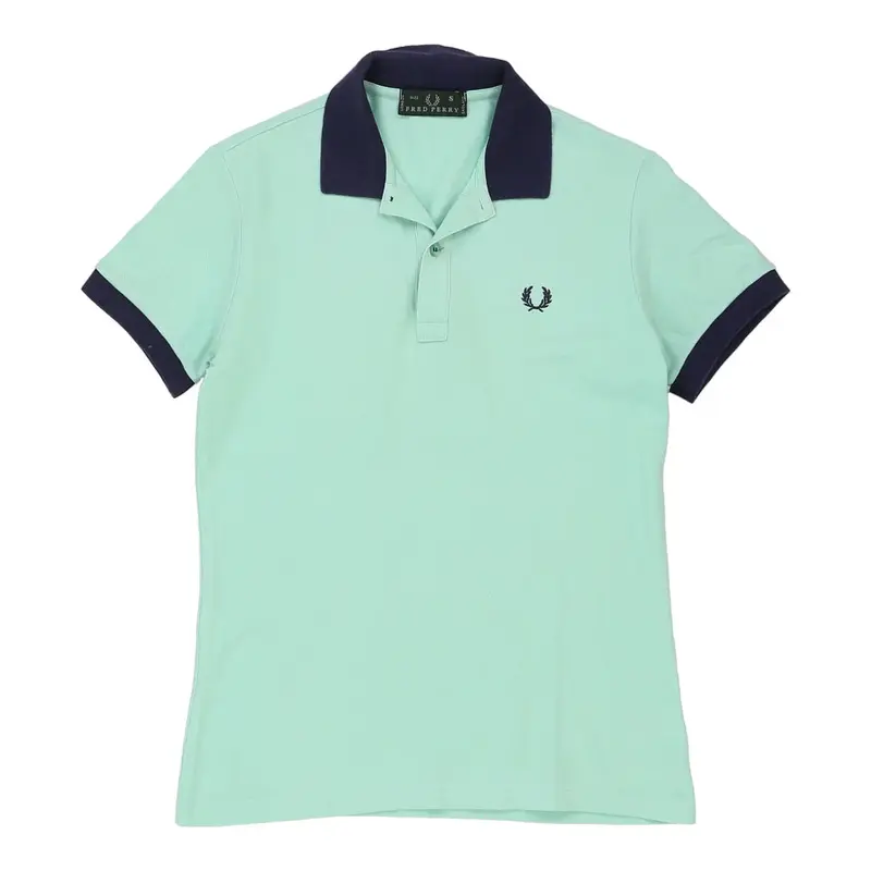 Fred Perry Polo Shirt - Small Blue Cotton