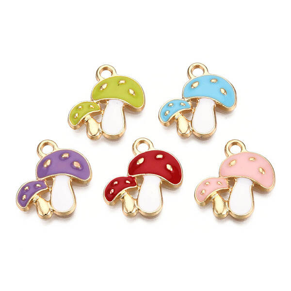 Autumn Theme Alloy Enamel Pendants