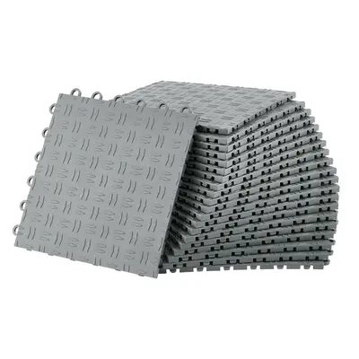 Garvee 50 Pack 12X12 Interlocking Garage Floor Tiles,Double-Sided Non-Slip Flooring, Heavy Duty PVC Garage Flooring Tiles C...