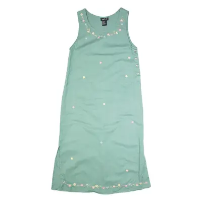 JAMIE BROOKE Womens Dungaree Dress Blue 90s Sleeveless Long S