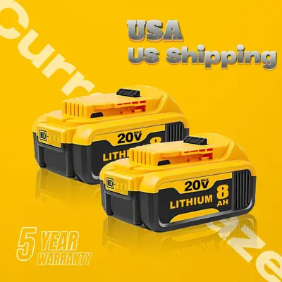 DCB200 8.0Ah Lithium Battery Replacement for Dewalt 20V Battery Max XR Equipment Tools DCB180 DCB206 DCB206-2 DCB200 DCB204 D...