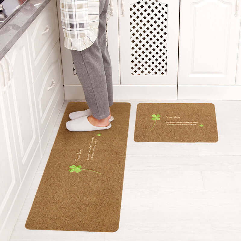 Household Water-absorbent And Oil-proof Anti-slip Mat Bath And Bathroom Foot Mat | Color: 8style | style: 2pcs set