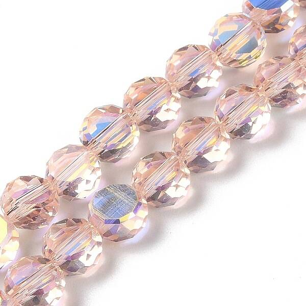 Transparent Electroplate Glass Beads Strands