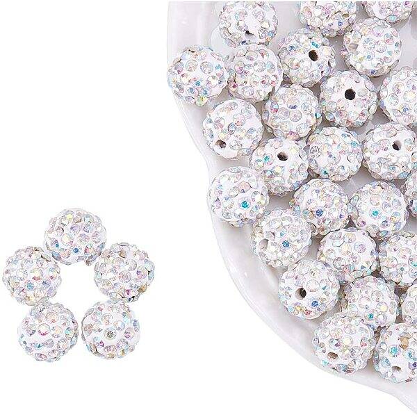 Polymer Clay Pave Rhinestone Beads