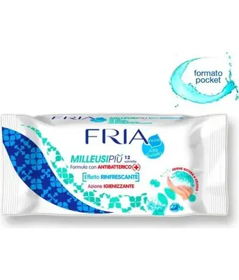 Fria Milleusipiu Sanitizing Wipes 12 pcs