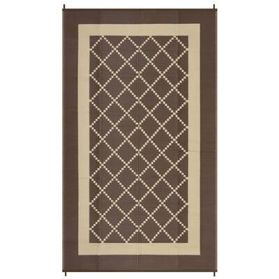 Garvee Reversible Outdoor Patio Rug 9x18ft - Modern Geometric Diamond Plastic Mat - Waterproof & UV Resistant, Non-Slip, Easy...