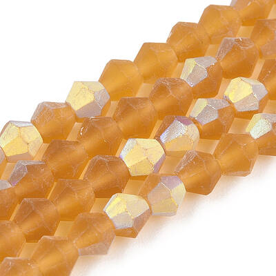 Imitate Austrian Crystal Bicone Frosted Glass Beads Strands