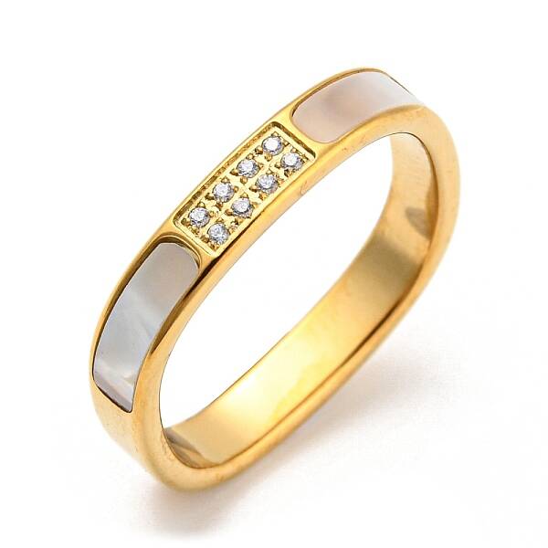 Ion Plating(IP) 304 Stainless Steel Rectangle Finger Ring