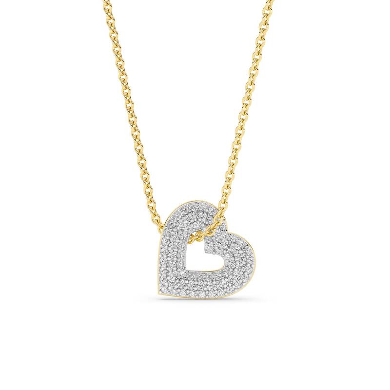 Lush Lab Grown Diamond Heart Necklace | Yellow Gold 5/8 ct. tw.