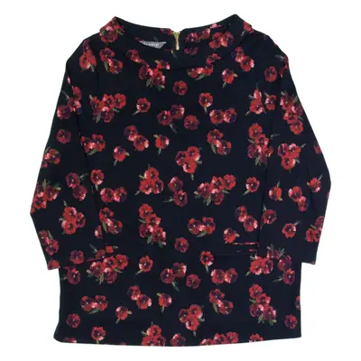 LAURA ASHLEY Womens Printed Top Black 3/4 Sleeve Floral UK 12