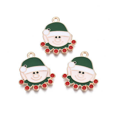 Christmas Alloy Enamel Pendants